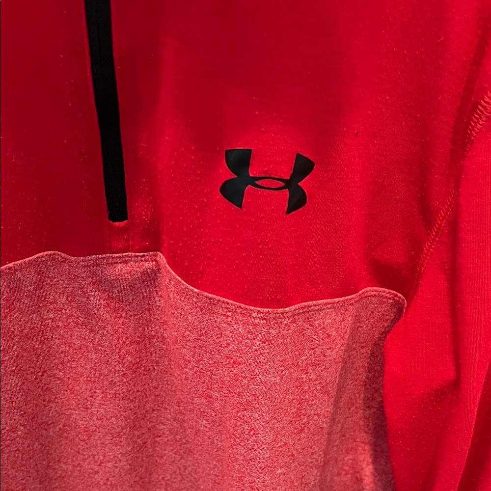 1/4 zip YLG Under Armour Two-Tone Half-Zip Pullover - Picture 4 of 7